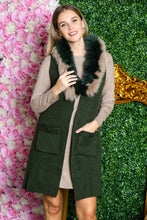 Load image into Gallery viewer, Selma Knitted Sweater Vest with Detachable Faux Fur