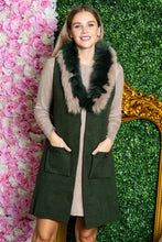 Load image into Gallery viewer, Selma Knitted Sweater Vest with Detachable Faux Fur