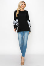 Load image into Gallery viewer, Keira Pointe Knit Top with Faux Fur