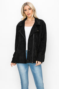 Jemi Suede Moto Jacket