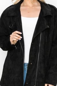 Jemi Suede Moto Jacket