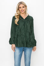 Load image into Gallery viewer, Abia Stretch Suede Top