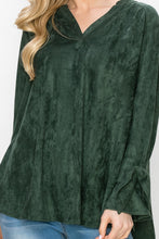 Load image into Gallery viewer, Abia Stretch Suede Top