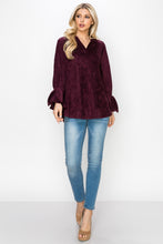 Load image into Gallery viewer, Abia Stretch Suede Top