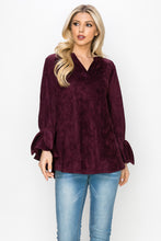 Load image into Gallery viewer, Abia Stretch Suede Top