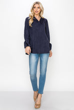 Load image into Gallery viewer, Abia Stretch Suede Top