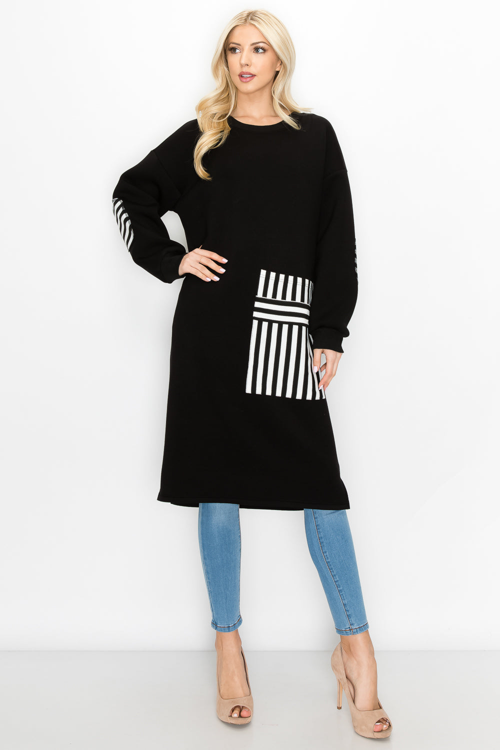 Fiora Scuba Knit Tunic Dress
