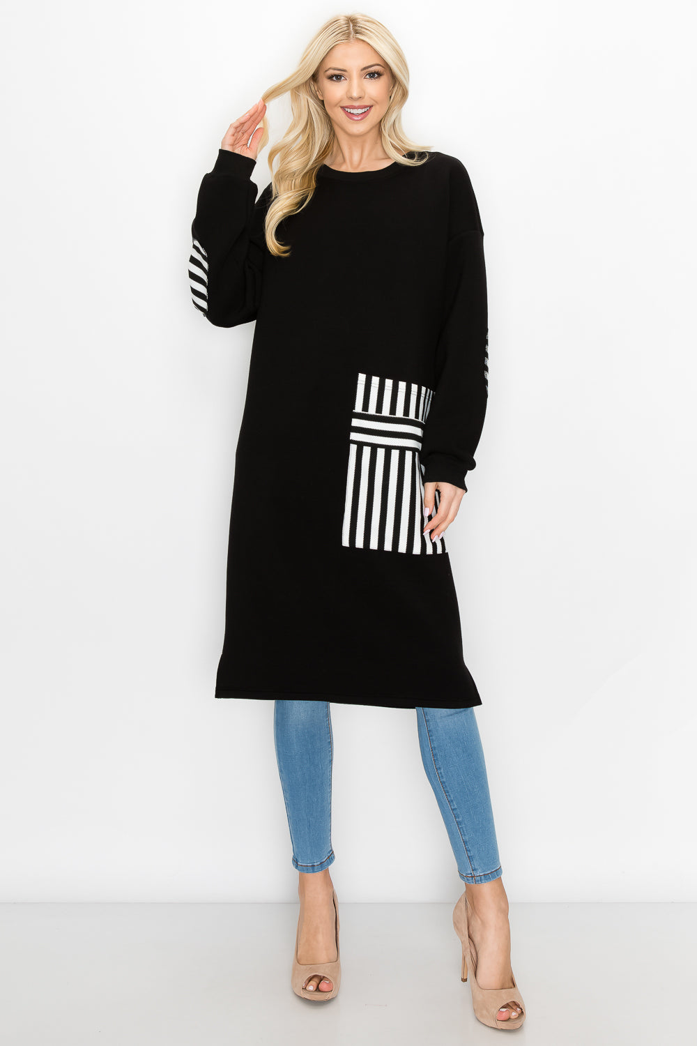 Fiora Scuba Knit Tunic Dress