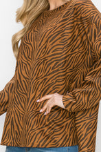 Load image into Gallery viewer, Alcee Stretch Suede Zebra Top