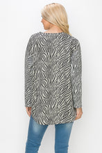 Load image into Gallery viewer, Alcee Stretch Suede Zebra Top