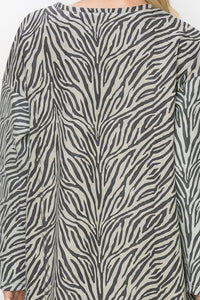 Alcee Stretch Suede Zebra Top