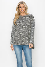 Load image into Gallery viewer, Alcee Stretch Suede Zebra Top