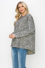 Load image into Gallery viewer, Alcee Stretch Suede Zebra Top