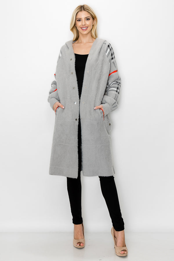 Sonnai Sweater Brushed Knitted Coat