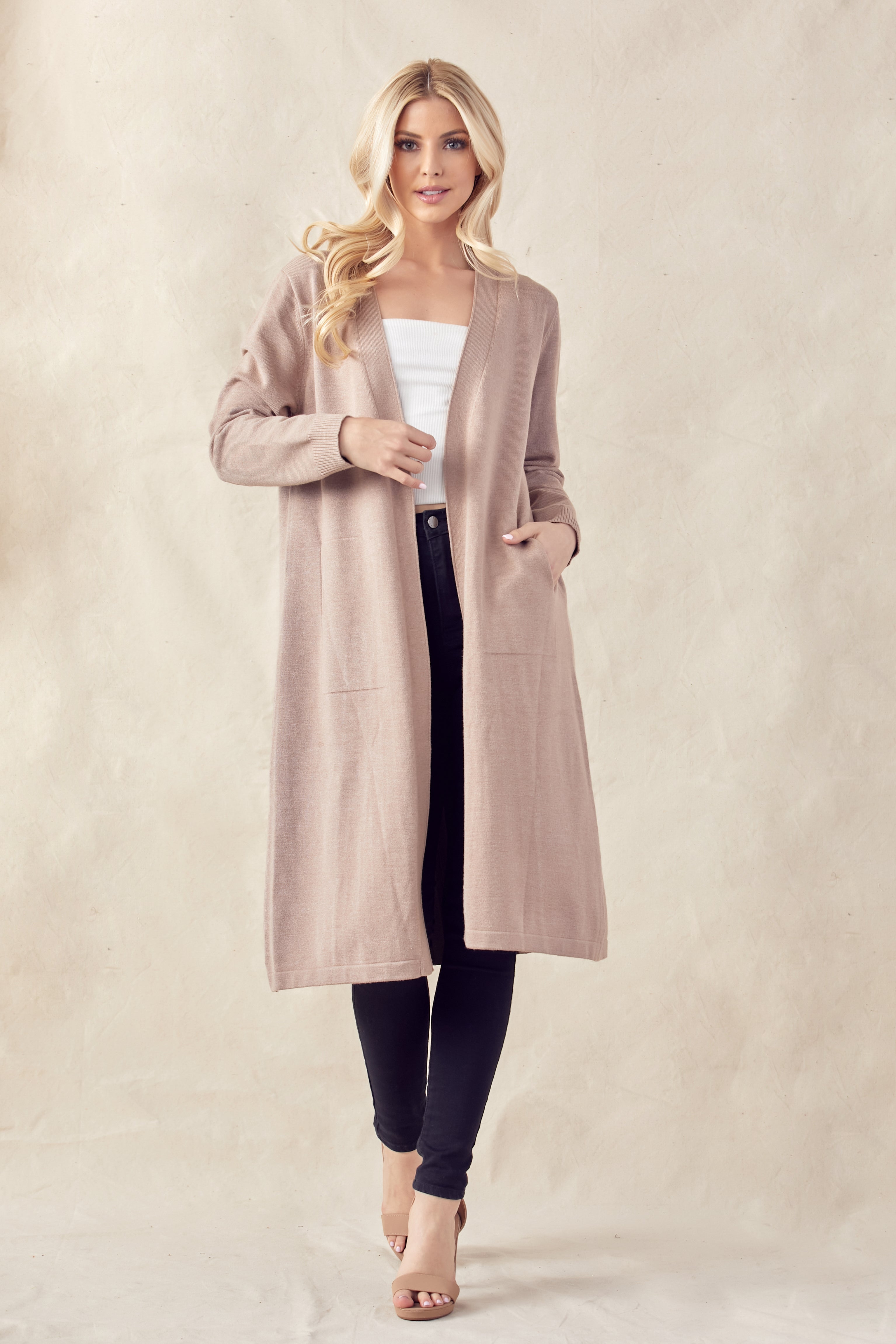 Sandy Sweater Knitted Cardigan with Pleating