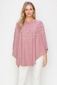 Shelia Knit Pearl Poncho