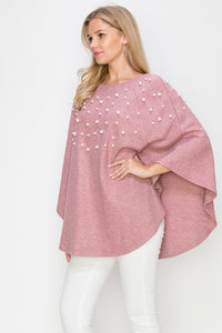 Shelia Knit Pearl Poncho