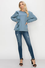 Load image into Gallery viewer, Tania Knit Ruffled Top