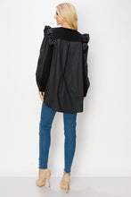 Load image into Gallery viewer, Renita Top with Pointe Knit &amp; Cotton Poplin