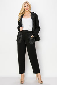 Ferne French Scuba Pant with Tweed