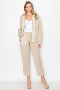 Ferne French Scuba Pant with Tweed