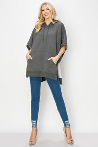 Fleta French Scuba Poncho with Hoodie