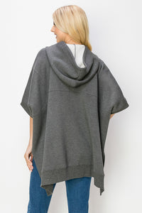 Fleta French Scuba Poncho with Hoodie