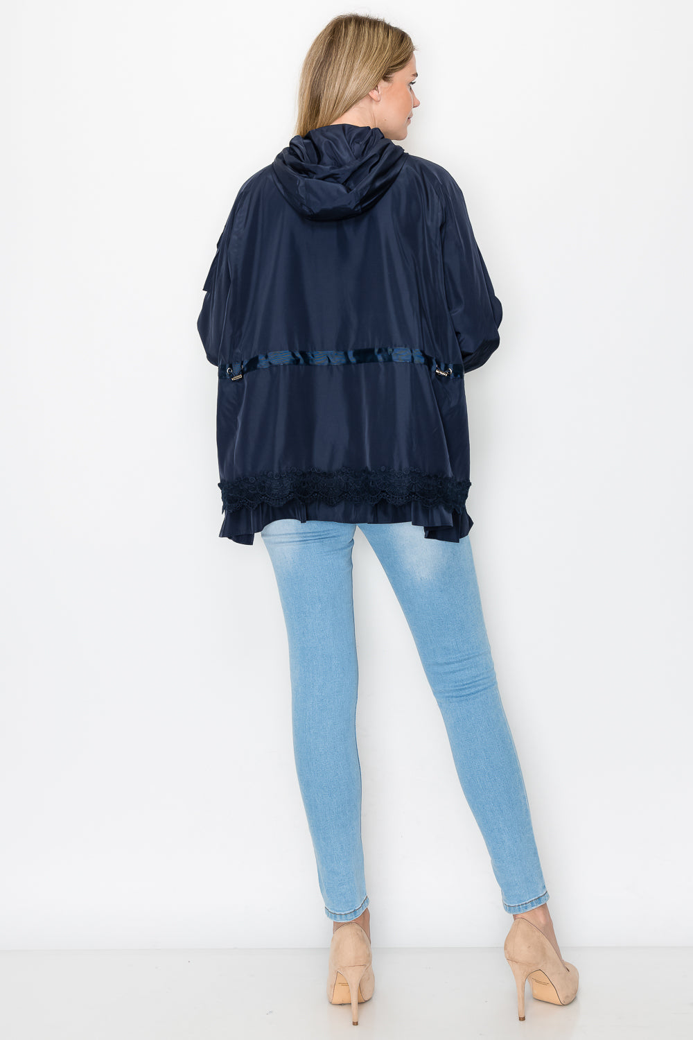 Jadis Woven Windbreaker Jacket with Hoodie