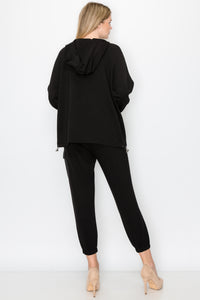 Kari Pointe Knit Hoodie Jacket