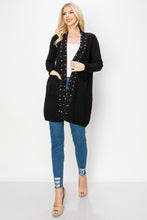 Load image into Gallery viewer, Serra Knitted Sweater Cardigan with Pearls &amp; Sparkles