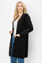 Load image into Gallery viewer, Serra Knitted Sweater Cardigan with Pearls &amp; Sparkles