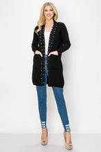 Load image into Gallery viewer, Serra Knitted Sweater Cardigan with Pearls &amp; Sparkles