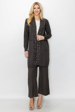 Load image into Gallery viewer, Serra Knitted Sweater Cardigan with Pearls &amp; Sparkles