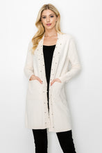 Load image into Gallery viewer, Serra Knitted Sweater Cardigan with Pearls &amp; Sparkles