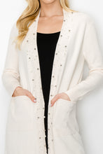 Load image into Gallery viewer, Serra Knitted Sweater Cardigan with Pearls &amp; Sparkles