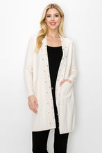 Load image into Gallery viewer, Serra Knitted Sweater Cardigan with Pearls &amp; Sparkles