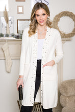 Load image into Gallery viewer, Serra Knitted Sweater Cardigan with Pearls &amp; Sparkles