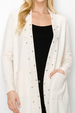 Load image into Gallery viewer, Serra Knitted Sweater Cardigan with Pearls &amp; Sparkles