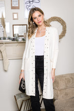 Load image into Gallery viewer, Serra Knitted Sweater Cardigan with Pearls &amp; Sparkles