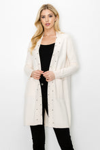 Load image into Gallery viewer, Serra Knitted Sweater Cardigan with Pearls &amp; Sparkles