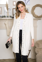 Load image into Gallery viewer, Serra Knitted Sweater Cardigan with Pearls &amp; Sparkles