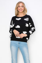 Load image into Gallery viewer, Senja Knitted Sweater with Sequin Hearts