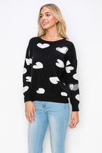 Load image into Gallery viewer, Senja Knitted Sweater with Sequin Hearts