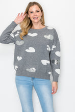 Load image into Gallery viewer, Senja Knitted Sweater with Sequin Hearts