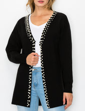 Load image into Gallery viewer, Syani Knitted Sweater Cardigan with Pearls