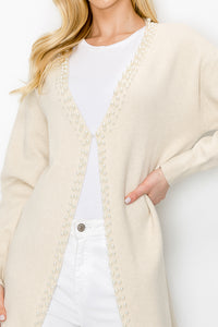 Syani Knitted Sweater Cardigan with Pearls