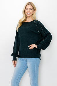 Suze Knitted Sweater with Pearls
