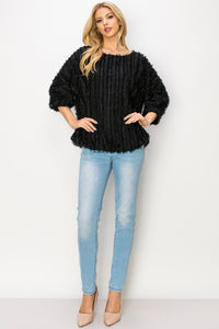 Winona Woven Feathered Top