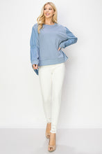 Load image into Gallery viewer, Rheta Top with Pointe Knit &amp; Cotton Poplin