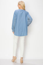 Load image into Gallery viewer, Rheta Top with Pointe Knit &amp; Cotton Poplin